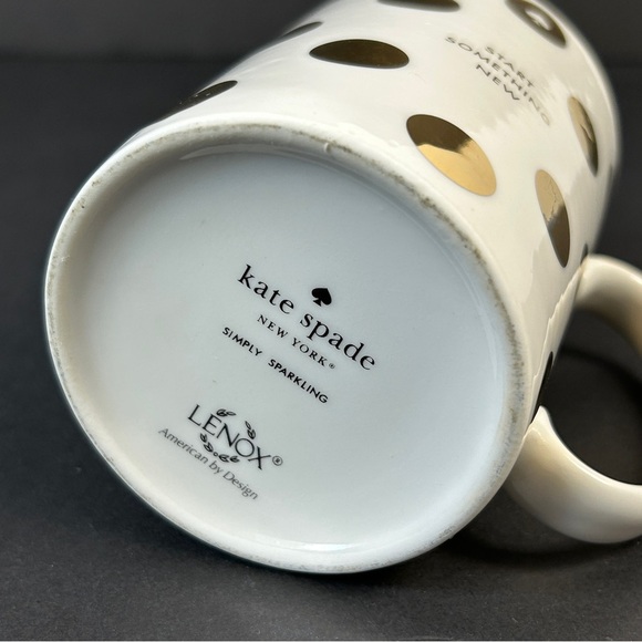 Kate Spade by Lenox “Escape From he Ordinary” White Mug with Black Polka Dots - Picture 4 of 4